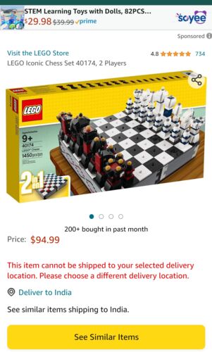 Iconic Chess Set deals 40174