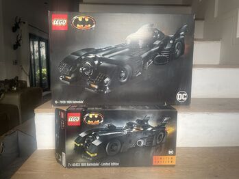 1989 Batmobile and 1989 Batmobile mini limited edition (retired set), Lego 76139 and 40433, Dylan, BATMAN, Fourways 