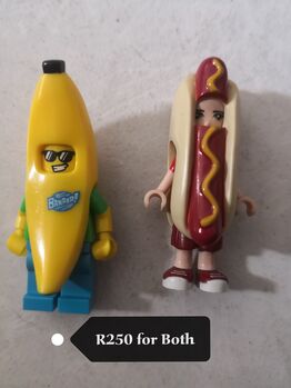 Banana and Hotdog Mini Figurines, Lego, Esme Strydom, Diverses, Durbanville