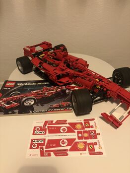 Ferrari F1 1:8 mit Anleitung und neuen Stickern, Lego 8674, Sebastian, Racers