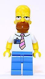Homer Simpson with Tie and Badge, Lego sim001, HJK Bricks (HJK Bricks), Minifigures, Randfontein