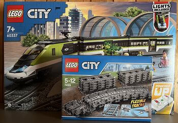 Lego City Personen-Schnellzug + Lego City Flexible Schienen OVP, Lego 60337 + 7499, MarkenG, City, Wildhaus