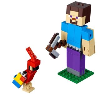 Lego Minecraft #21148 - Steve BigFig with Parrot, Lego 21148, Natalie Neesam, Minecraft, Beckermet