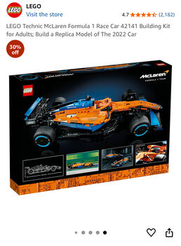 LEGO Technic McLaren Formula 1 Race Car 42141 Building Kit, Lego 42141, Nikhitha , Technic, Bangalore