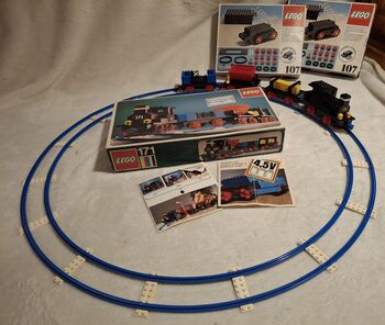 Lego Eisenbahn 171 aus 1972, Vintage Rarität plus 2x  4,5 Volt Motor 107, Lego 171, Manuela, Technic, Absam