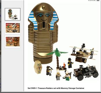 Lego Treasure Raider with Mummy container, Lego 5909, Margaux Nell, Adventurers, Secunda