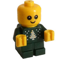 Baby - Dark Green Holiday Sweater (Minifigure Only) Lego