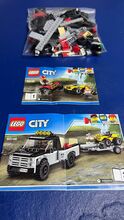 City 4x4 with double axle trailer and 4 wheeler bikes Lego 60148
