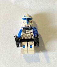 Clone Trooper Captain Rex, 501st Legion (Phase 2) - Blue Cloth Pauldron, Black Cloth Kama, Large Eye Lego