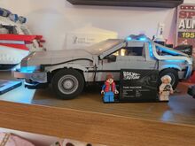 Lego deloreon with added light kit Lego