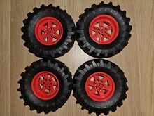 LEGO Technic 107 x 44R Red Wheels with Tyres – Set of 4 – Genuine! Lego