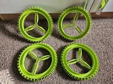 Lego Technic Large Gear Mobile Devastator Wheel Lime Green 59521.  Rare and discontinued.  Set of 4 Lego