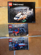 Lego Technic Heavy Lift Helicopter 42052 and Lego Technic mini container truck 8065 Lego 42052 and 8065
