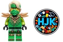 Lloyd - Dragons Rising, Tunic with Dragon Head, Hair, Wide Pearl Gold Shoulder Armor - New Original Lego