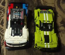 tow cars nascar Chevrolet Camaro and ford Mustang shelby Lego 42153/42138