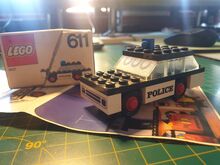 Vintage lego set  set 611 Police Car from 1973, with original box and instruction manual Lego 611