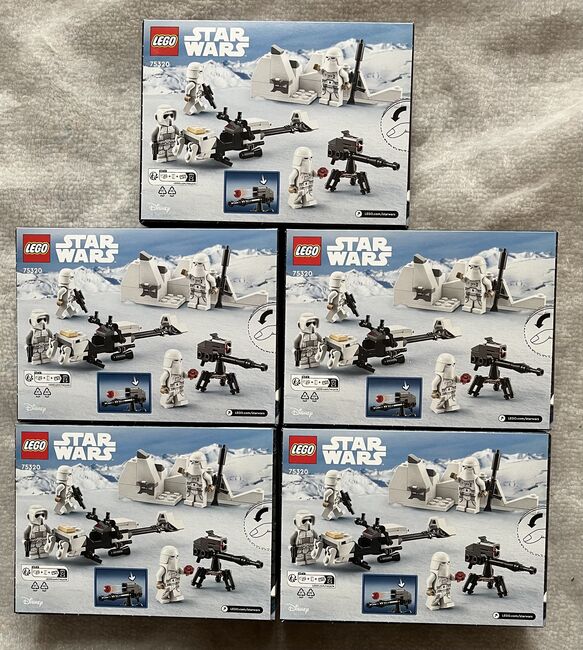 5x Lego Star Wars 75320 - Snowtrooper Battle Pack - Neu + OVP, Lego 75320, MarkenG, Star Wars, Wildhaus, Abbildung 3