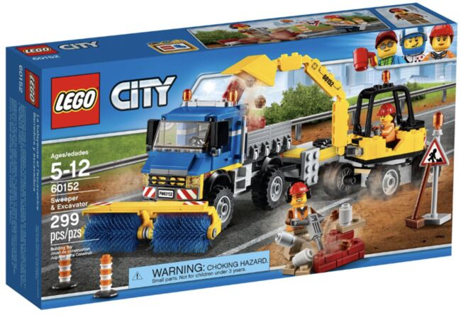 60152: Sweeper & Excavator - Retired Set, Lego 60152, T-Rex (Terence), City, Pretoria East