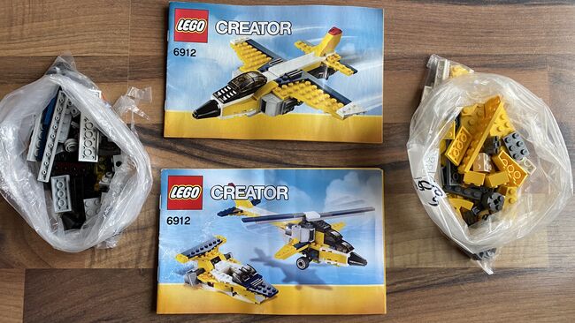 6912 3-in-1-Modell - Jagdflugzeug, Hubschrauber, Speedboot, Lego 6912, Cris, Creator, Wünnewil, Image 2
