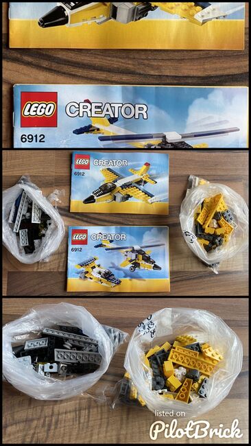 6912 3-in-1-Modell - Jagdflugzeug, Hubschrauber, Speedboot, Lego 6912, Cris, Creator, Wünnewil, Image 4