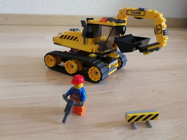 Bagger mit Arbeiter, Lego 7248, Leo, City, Frick