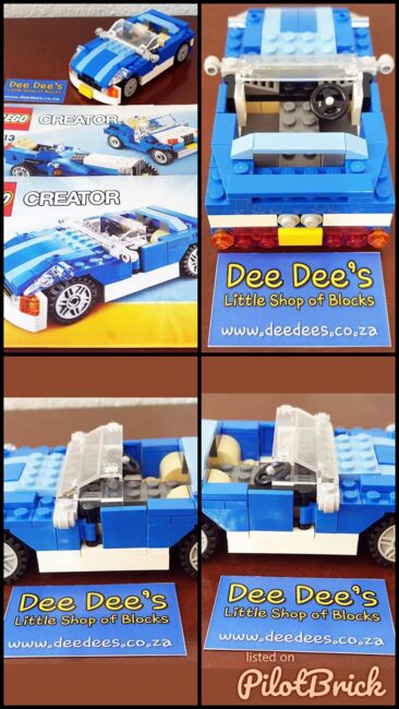Blue Roadster, Lego 6913, Dee Dee's - Little Shop of Blocks (Dee Dee's - Little Shop of Blocks), Creator, Johannesburg, Abbildung 6