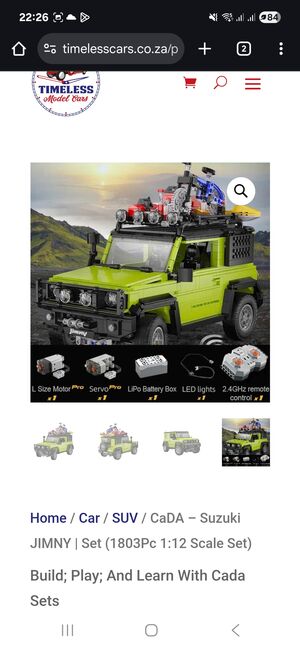 CADA SUZUKI JIMNY, Lego, TROY RAMNANUN, Adventurers, Pietermaritzburg