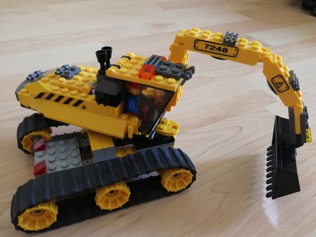 Bagger mit Arbeiter, Lego 7248, Leo, City, Frick, Image 4