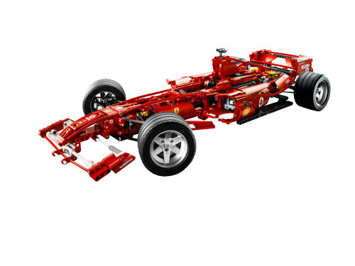 Ferrari F1 1:8 mit Anleitung und neuen Stickern, Lego 8674, Sebastian, Racers