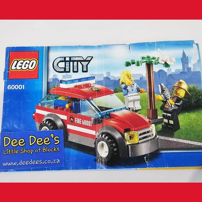 Fire Chief Car, Lego 60001, Dee Dee's - Little Shop of Blocks (Dee Dee's - Little Shop of Blocks), City, Johannesburg, Image 2