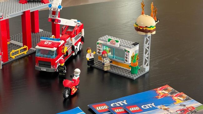 Four sets: Lego City Fire Station + truck + truck + rescue set, Lego 60110 + 60111 + 60214 + 60107, Adam Alexander, City, Cape Town, Image 4