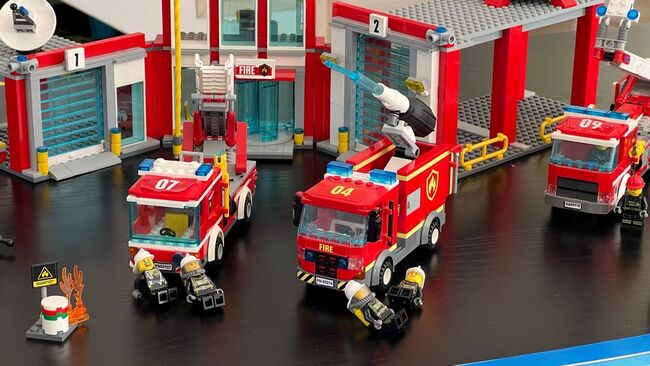 Four sets: Lego City Fire Station + truck + truck + rescue set, Lego 60110 + 60111 + 60214 + 60107, Adam Alexander, City, Cape Town, Image 3
