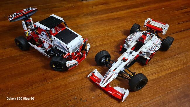 Grand prix racer and full 2nd model race truck, Lego 42000, Benjamin Wilmot, Technic, Goodna