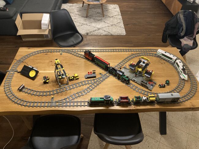 Grossartiges Set mit 3 Zügen und viel Zubehör, Lego 3740 10015 10014 4513 4511 4512 4514 4519 4515 4531 4520, Manuel Schaller, Train, Villars-sur-Glâne