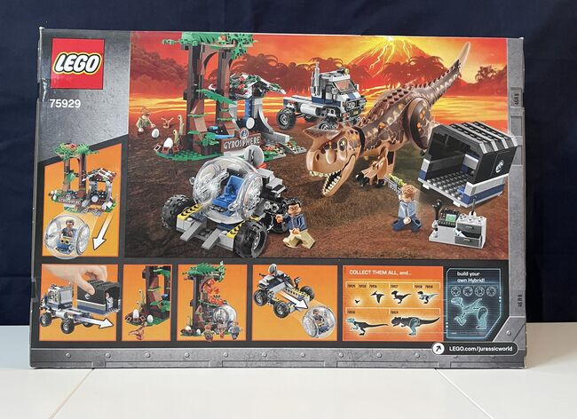 Jurassic World Carnotarus Gyrosphere Escape, Lego 75929, Vivian, Jurassic World