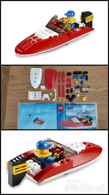 L👀K at Speed Boat, Lego 4641, Ted Logan, City, Aberglasslyn, Image 4