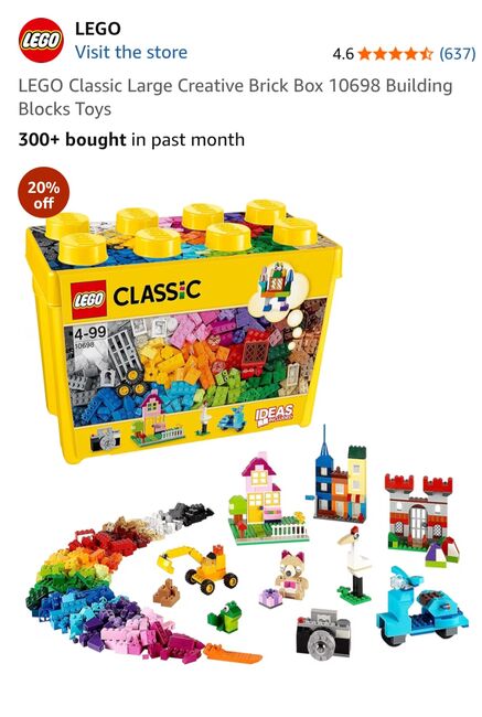 Large creative brick box 10698 building box toys, Lego 10698, Ramyasandeep, Classic, Pune
