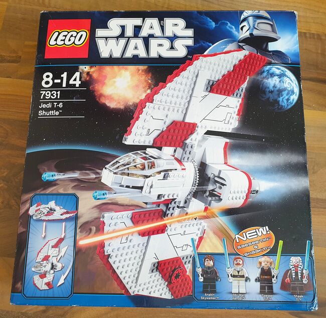 Lego 7931, Jedi T-6 Shuttle, komplett mit OVP und BA und allen Figuren, Lego 7931, Lissy, Star Wars, Lippstadt, Image 7
