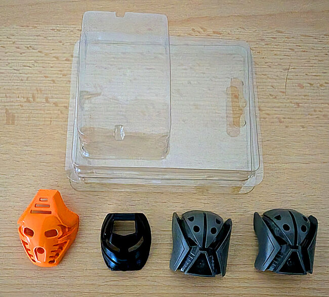 LEGO Bionicle Kanohi Masken 4stk (1Orange 1Schwarz 2Dunkelgrau), Lego, BJ Jules Bauerfeld, Bionicle, Friedrichshafen