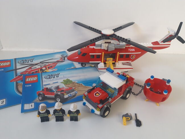 LEGO City Fire Helicopter (7206) 100% Complete retired, Lego 7206, NiksBriks, City, Skipton, UK, Image 9