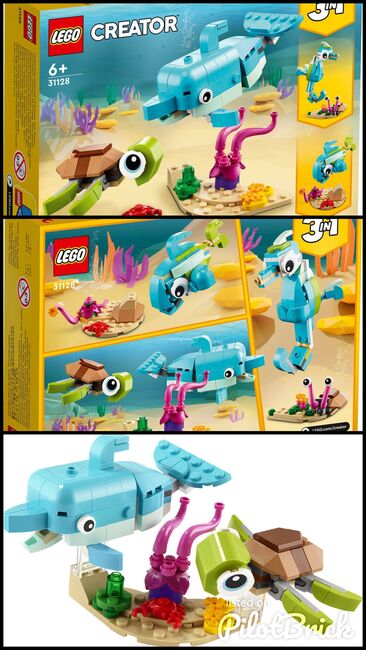 LEGO Creator 3in1 Dolphin and Turtle, Lego 31128, The Brickology, Creator, Singapore, Image 4