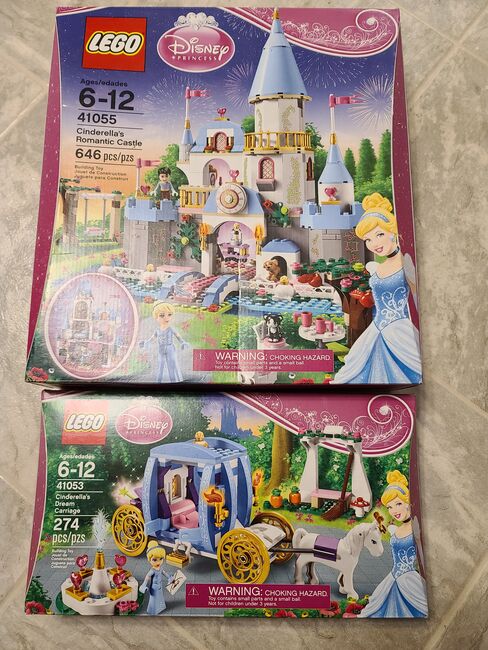 Lego Disney Princess Cinderella's Romantic Castle & Dream Carriage lot - NIB, Lego 41055; 41053, Tanya, Disney Princess, Lethbridge