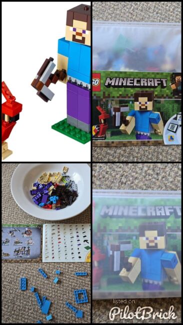 Lego Minecraft #21148 - Steve BigFig with Parrot, Lego 21148, Natalie Neesam, Minecraft, Beckermet, Image 5