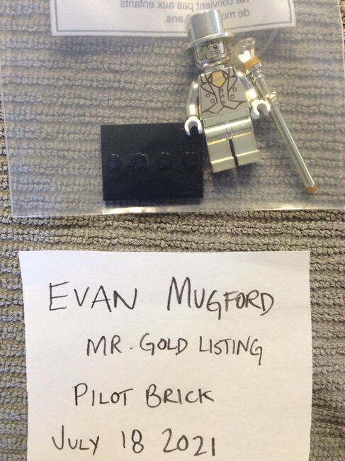LEGO Minifigure - Series 10 - AUTHENTIC Mr. Gold in Great Condition - 1 of 5000 IN THE WORLD, Lego 71001-19, Evan Mugford, Minifigures, Vancouver, Abbildung 8