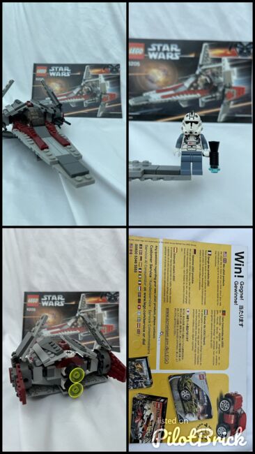 LEGO Star Wars 6205 - V-wing Fighter (2006), Lego 6205, Giel, Star Wars, Panningen, Image 6