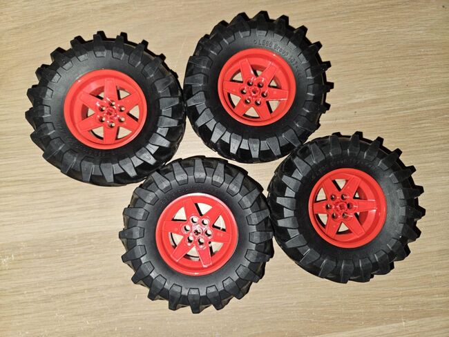LEGO Technic 107 x 44R Red Wheels with Tyres – Set of 4 – Genuine!, Lego, Vikki Neighbour, Technic, Northwood