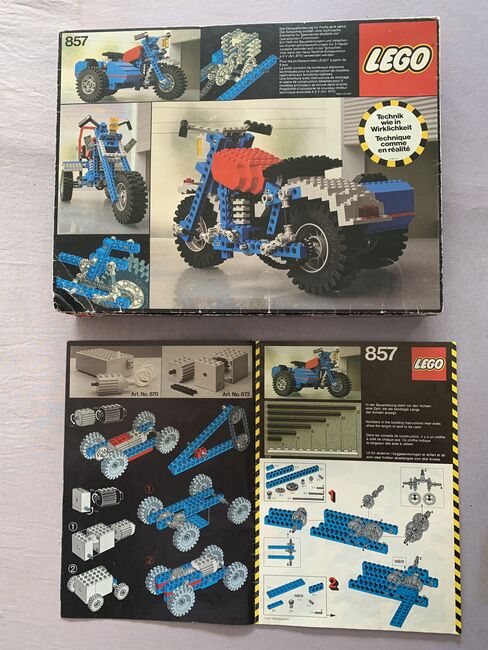 Lego Technic 857 Motorrad in der Originalverpackung, Lego 857, Marty, Technic, Willerzell , Image 2