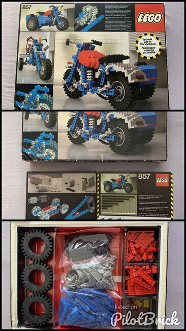 Lego Technic 857 Motorrad in der Originalverpackung, Lego 857, Marty, Technic, Willerzell , Image 4