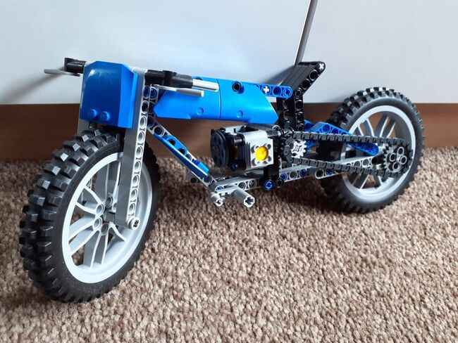 Lego Technic - Custom bopper bike! Blue & light grey!, Lego, Vikki Neighbour, Technic, Northwood, Image 2