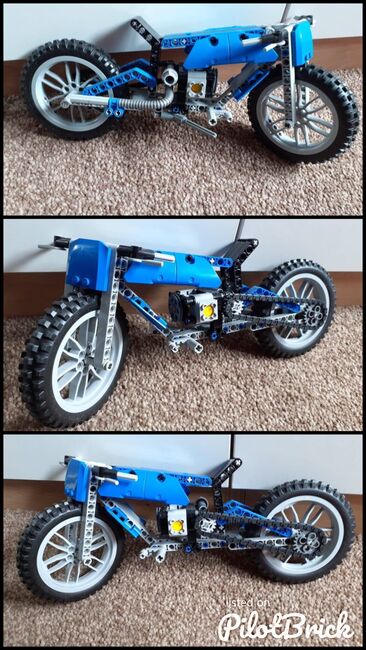 Lego Technic - Custom bopper bike! Blue & light grey!, Lego, Vikki Neighbour, Technic, Northwood, Image 4